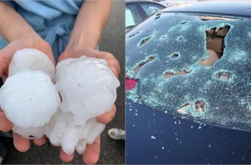 İtaliyada yağan alma böyüklüyündə dolu yollarda xaos yaratdı - FOTO/VİDEO
