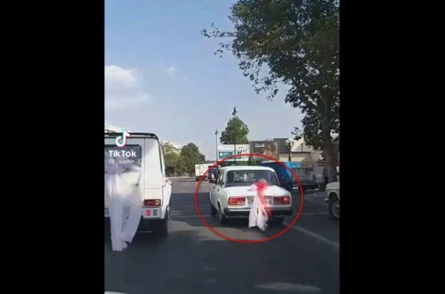 Gəncədə avtoxuliqanlıq edən şəxs saxlanılıb - FOTO (ÖZƏL)