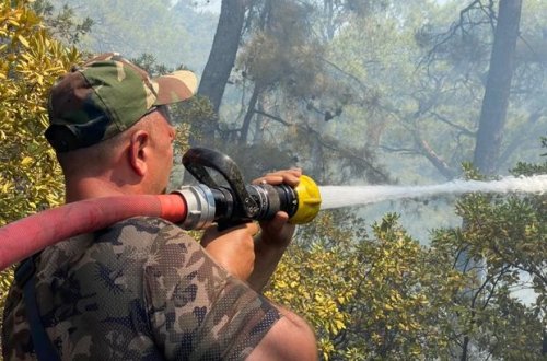 Azərbaycanın FHN əməkdaşları Türkiyədə yanğınsöndürmə işlərində - FOTO/VİDEO