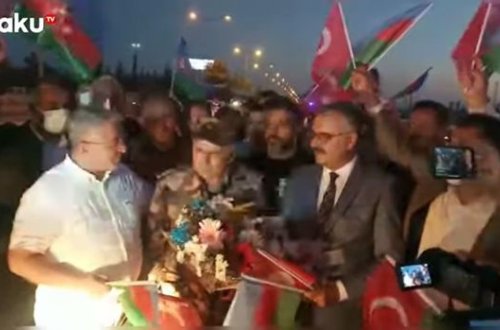 Azərbaycanlı yanğınsöndürənlər Türkiyədə sevinclə qarşılandı – VİDEO