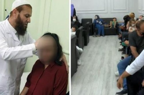 Uşaqları sopa ilə döyərək müalicə etdiyini deyən dələduzun ofisinə basqın edildi - FOTO