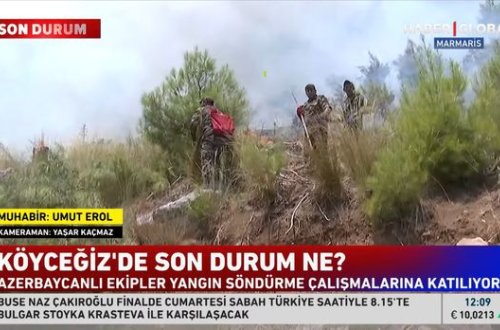 “Haber Global”: “Azərbaycanlı qardaşlarımız yanğınla belə mübarizə aparır” - VİDEO
