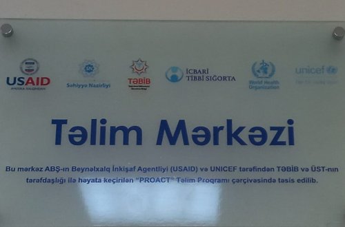 ABŞ səfiri Şəki Rayon Mərkəzi Xəstəxanasında yaradılan Təlim Mərkəzində olub