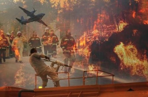 Azərbaycan yanğınsöndürənləri Muğlada yanğını söndürür - FOTO