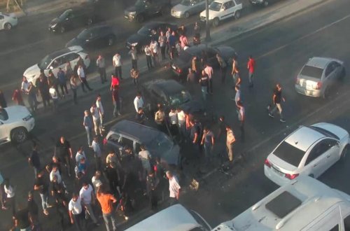 Qəza səbəbindən Ziya Bünyadov prospektində sıxlıq yaranıb