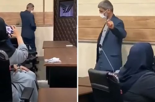 Müdir iclas zalında rəqs etdiyi üçün həbs edildi (VİDEO)