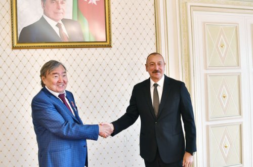 İlham Əliyev Oljas Süleymenovu qəbul etdi - FOTO