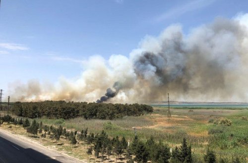 Ceyranbatan su anbarında yanğın başlayıb- YENİLƏNİB + FOTO