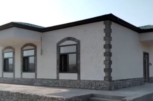 İşğaldan azad olunan kənddə evlər belə olacaq (VİDEO)