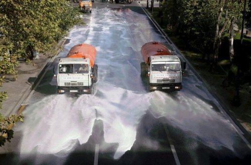 Paytaxt növbəti dəfə dezinfeksiya edildi - FOTO