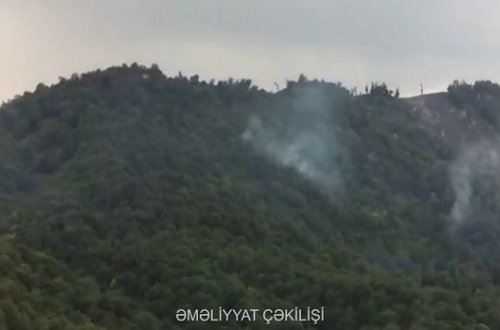 Qəbələdə dağlıq ərazidəki yanğın söndürüldü - VİDEO