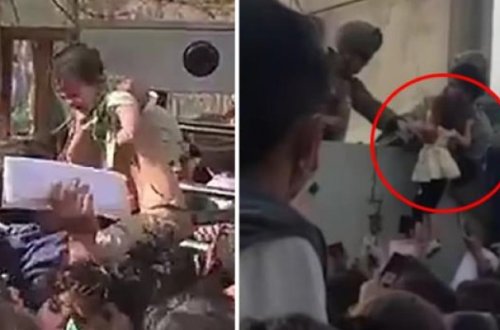 Talibandan qaça bilməyən analar övladlarını başqa ölkələrin əsgərlərinə verir - FOTO/VİDEO