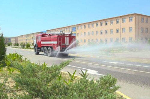 Naxçıvan Qarnizonu Qoşunlarında yoluxucu xəstəliklərə qarşı aparılan tədbirlər davam etdirilir - FOTO/VİDEO