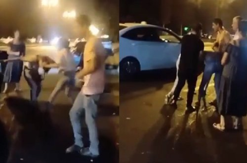 Bakıda qızlar əlbəyaxa davaya çıxdılar - VİDEO