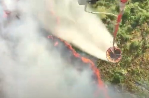 Qəbələdəki yanğının görüntüləri - Video