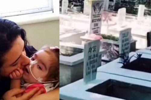 Qızının məzarına gedən ana gözlərinə inanmadı: Hərəkət etməyə başladı - VİDEO