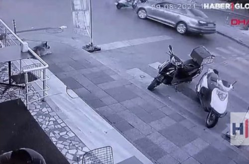 Motosiklet uşaq arabasına çırpıldı – ANBAAN VİDEO