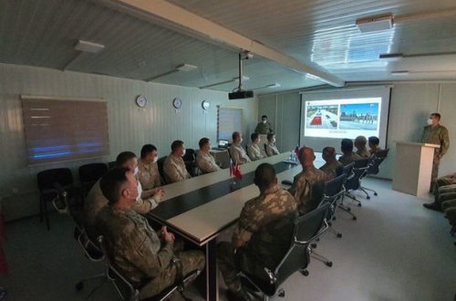 В Совместном российско-турецком мониторинговом центре в Агдаме отметили День победы Турции - ФОТО