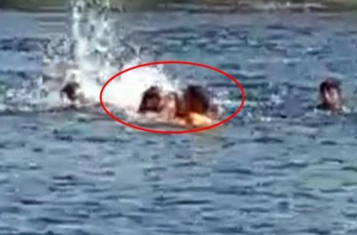 Boğulan gəncin son anları şok yaşatdı - anbaan VİDEO