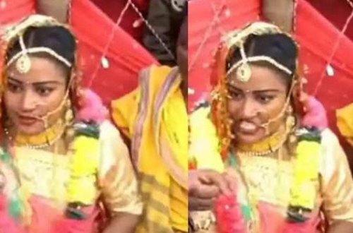 Toyda maraqlı anlar - Gəlin bəyi vurdu - VİDEO