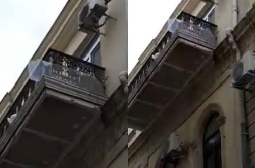 Vətəndaşların DİQQƏTİNƏ: Sahil metrosunun yaxınlığından keçərkən ehtiyatlı olun - VİDEO