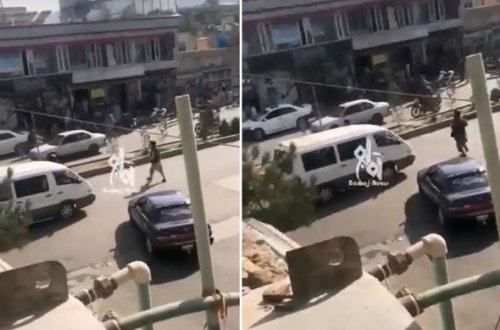 “Taliban” Kabildə etiraz aksiyası təşkil edənlərə qarşı silah işlətdi - VİDEO