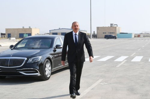 İlham Əliyev “Kəlbəcər” neftdaşıyan tankerin istismara verilməsi mərasimində - FOTO/VİDEO