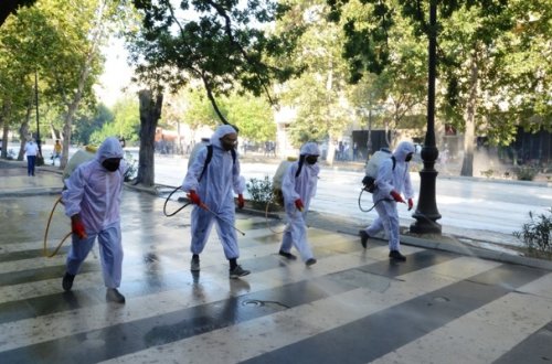 Bu gün paytaxt yenə dezinfeksiya edilir - Fotolar