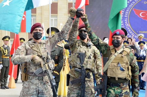 “Üç qardaş - 2021” beynəlxalq təliminin açılışına həsr olunan təntənəli mərasim keçirilib