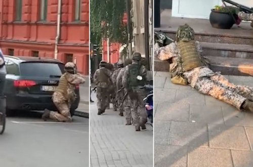 Riqanın mərkəzindəki hərbi təlimlər sakinləri qorxutdu – VİDEO