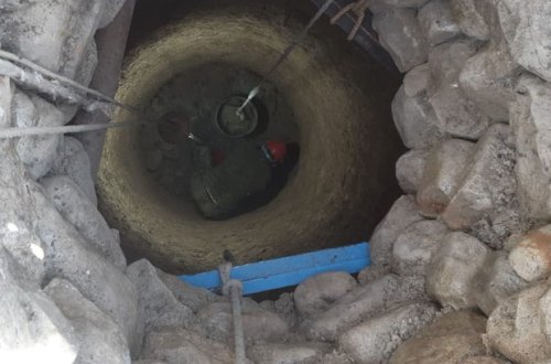 Şamaxıda su quyusuna düşən kişini xilas edildi - VİDEO