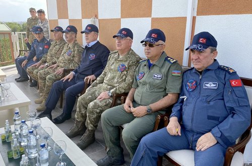 Zakir Həsənov və Hulusi Akar “TurAz Şahini - 2021” taktiki-uçuş təlimlərini izləyib