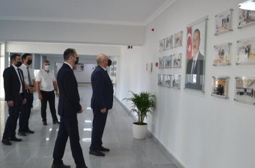 Mingəçevirdə yeni təmir olunan məktəbə baxış keçirilib - FOTOLAR