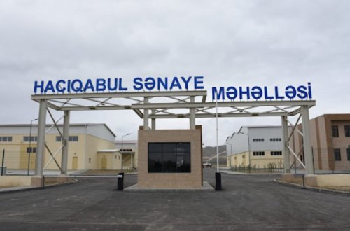 Hacıqabul Sənaye Məhəlləsində 10 rezident qeydiyyatdan keçib