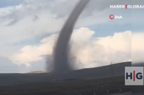 Yağışdan əvvəl meydana gələn nəhəng burulğan sakinləri təşvişə saldı - VİDEO