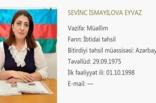 Bakıda koronavirusdan daha bir müəllim vəfat etdi