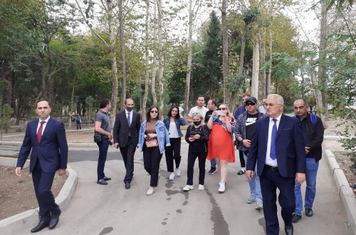 Gürcüstan jurnalistləri Gəncə şəhərində səfərdədirlər - FOTO