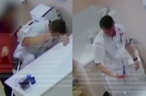 Arvadını müayinə edən həkimi döydü - ANBAAN VİDEO