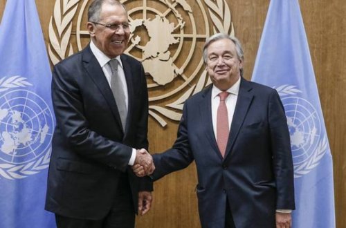 BMT-nin Baş katibi Lavrovla Əfqanıstan, Suriya və Ukraynanı müzakirə edib