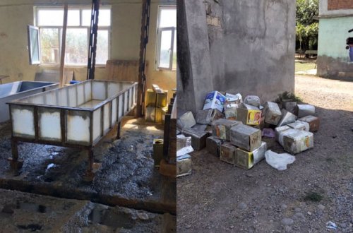 Antisanitar vəziyyətdə olan süd qəbulu məntəqəsinin fəaliyyəti dayandırıldı - FOTO