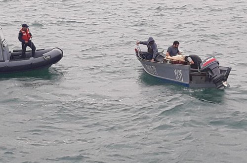 Xəzərdə köməksiz qalan 3 nəfər xilas edilib - FOTO