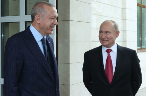 Ərdoğandan Soçidə Putinlə görüşü ilə bağlı paylaşım - FOTO