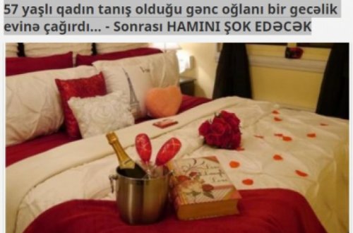 57 yaşlı qadın tanış olduğu gənc oğlanı bir gecəlik evinə çağırdı... - Sonrası HAMINI ŞOK EDƏCƏK