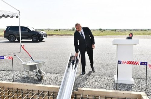 Cəbrayılda avtomobil servis mərkəzinin təməli qoyuldu