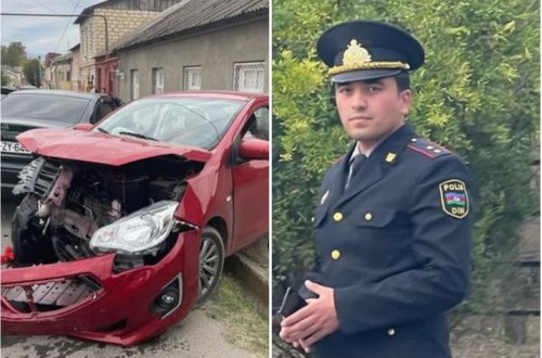 Polis qəza törədib, iki nəfər yaralanıb: DİN araşdırmalara başladı - AÇIQLAMA