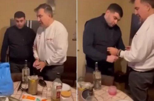 Saakaşvilinin Tbilisidə saxlanılmasının görüntüləri yayılıb