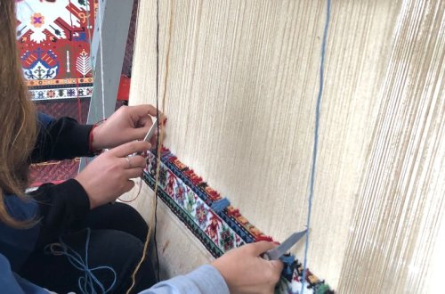 Qarabağ xalçası Gəncəyə gətirilib- FOTO