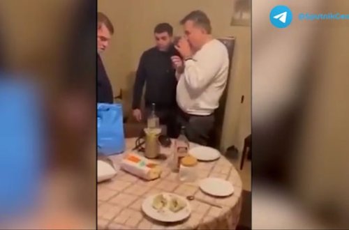 Saakaşvilinin saxlanılması görüntüləri yayıldı - VİDEO