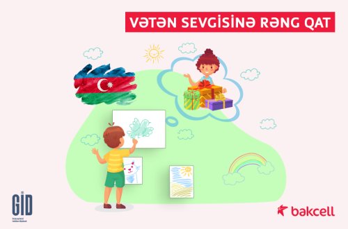 Uşaqlar arasında “Vətən sevgisinə rəng qat!” adlı rəsm müsabiqəsi