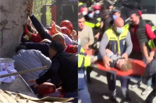 Появилось видео спасения младенца из-под завалов жилого дома в Батуми
